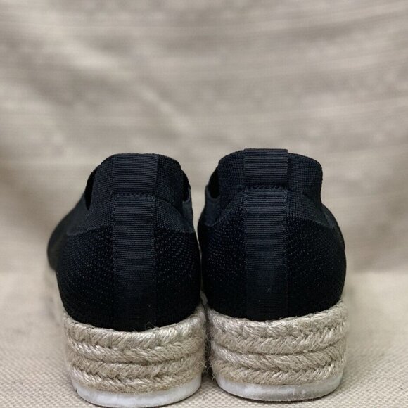Adrienne Vittadini NIKO Black Slip On Stretch Fabric Espadrille shoes ladies 9.5 - Picture 4 of 9